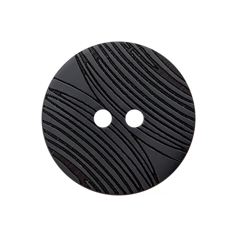 Polyester button 23mm - black lines Polyester button 23mm - black lines