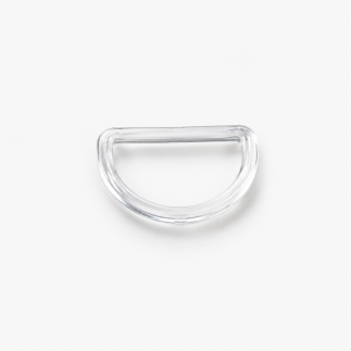 Kunststoff D-Ring - 15mm transparent