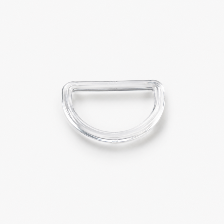 Kunststoff D-Ring - 15mm transparent