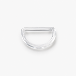 Plastic D-ring - 15mm transparent Plastic D-ring - 15mm transparent