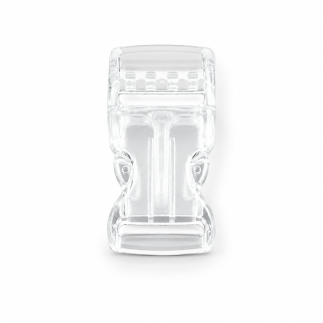 Plastic snap buckle - 15mm transparent