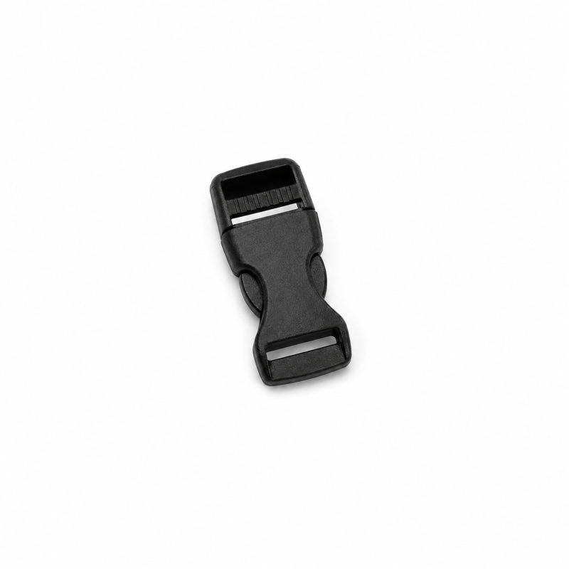 Plastic snap buckle - 15mm black Plastic snap buckle - 15mm black