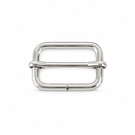 Belt adjuster 30mm round silver