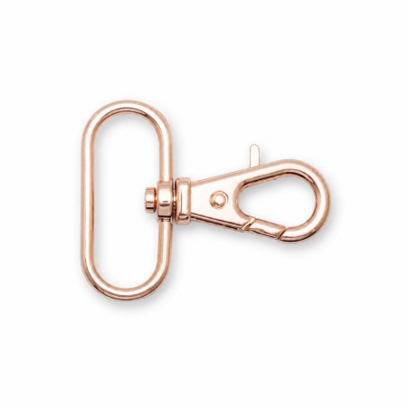 Karabiner 30mm roségold oval