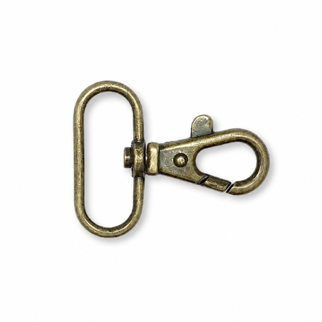 Karabiner 30mm altmessing oval