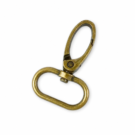 Karabiner 40mm messing rund