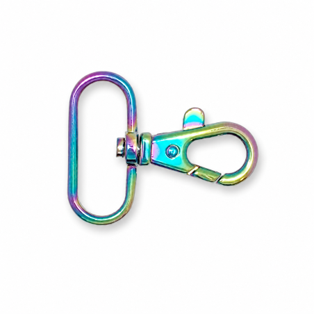 Karabiner 30mm rainbow oval