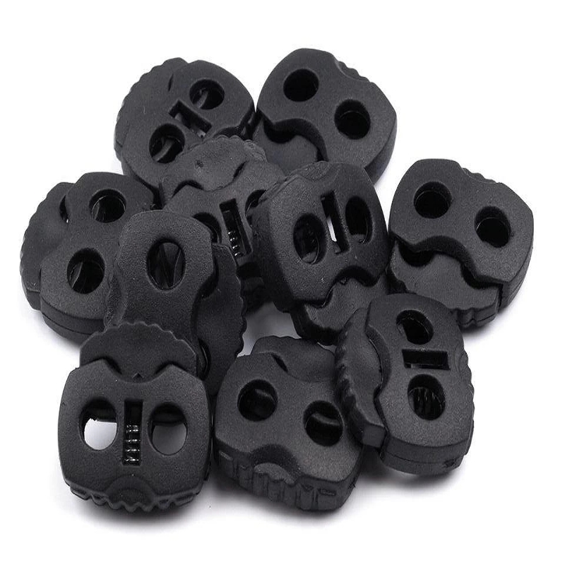 Cord stopper 2-hole black large