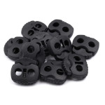 Cord stopper 2-hole black large