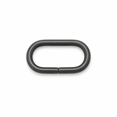 Bague ovale 30 mm noir mat