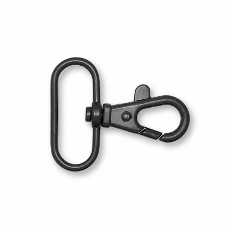Karabiner 30mm schwarz matt oval