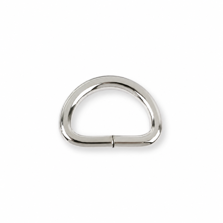 D-ring 25mm round silver