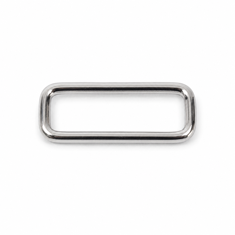 Square ring 25mm silver
