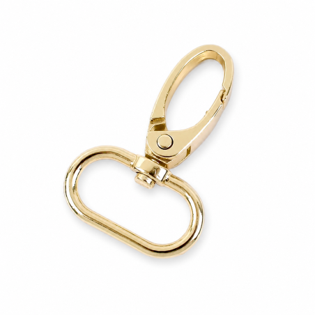 Karabiner 25mm gold rund