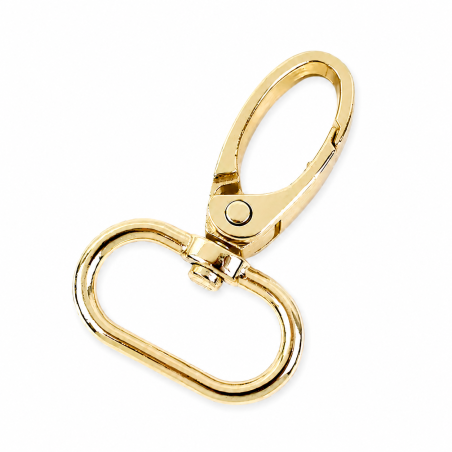 Karabiner 40mm gold rund