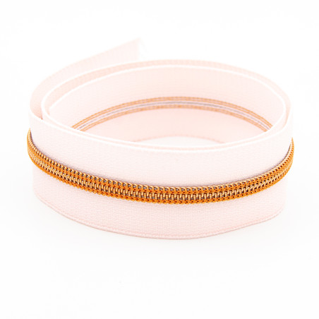 Endless zipper YKK 6mm metal light pink/copper