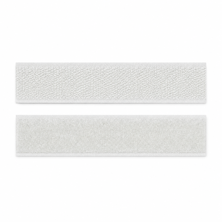 Velcro tape - hook and loop - self-adhesive white (w)