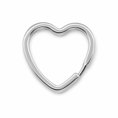 Keyring heart silver