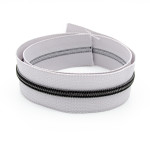 Fermeture éclair sans fin YKK 6 mm en métal gris argenté/gris acier