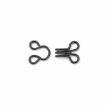 Hooks and eyes - 12 sets - black Hooks and eyes - 12 sets - black