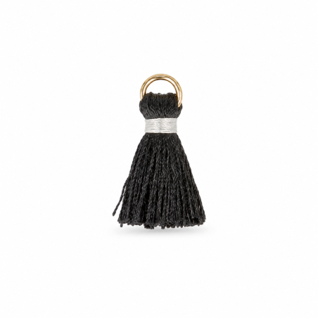 Pendant - mini tassel - black