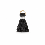 Pendentif - mini pompon - noir