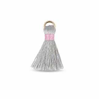 Pendentif - mini pompon - vieux violet