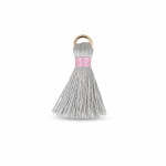 Pendentif - mini pompon - vieux violet