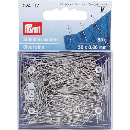 Épingle en laiton Prym argent fin