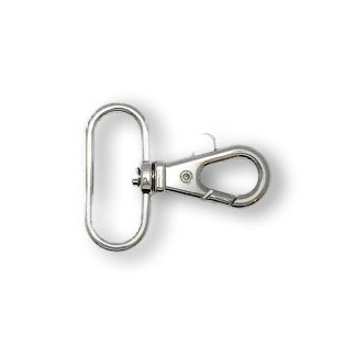 Mousqueton ovale argenté 32 mm