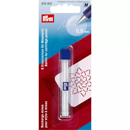 Mines de rechange Prym - blanches, 6 pièces