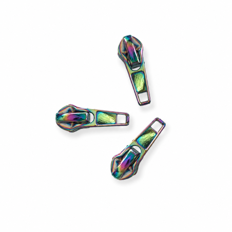 Zipper 6.5mm for metallized zipper Rainbow