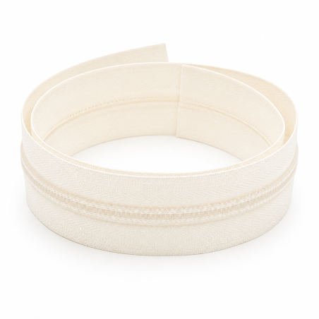 Continuous zipper YKK 5mm raw white 841