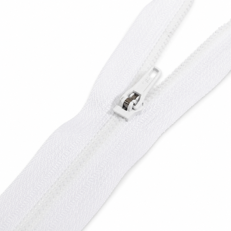 Zipper 15cm white (st)