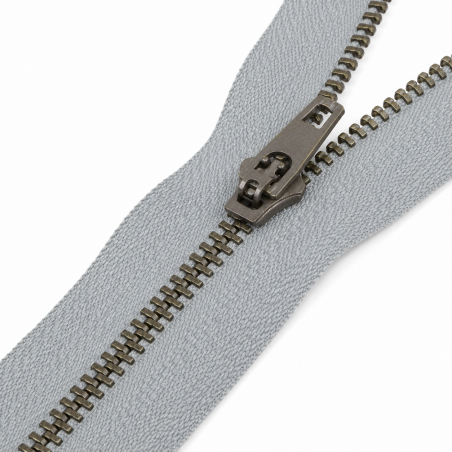 Fermeture éclair de pantalon 18 cm laiton gris clair (577)
