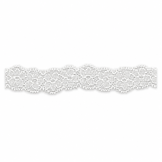 Elastische Spitze Blumen offwhite (w)