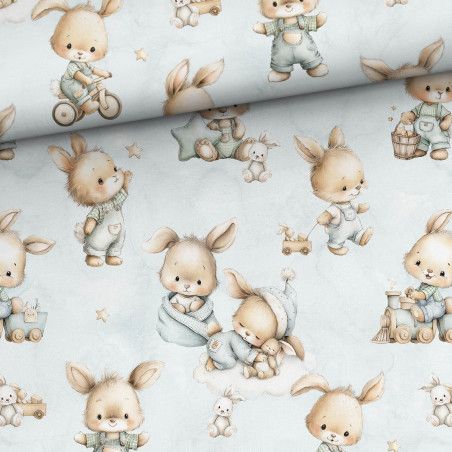Baumwolle - Bunny Kids hellblau