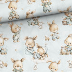 Baumwolle - Bunny Kids hellblau