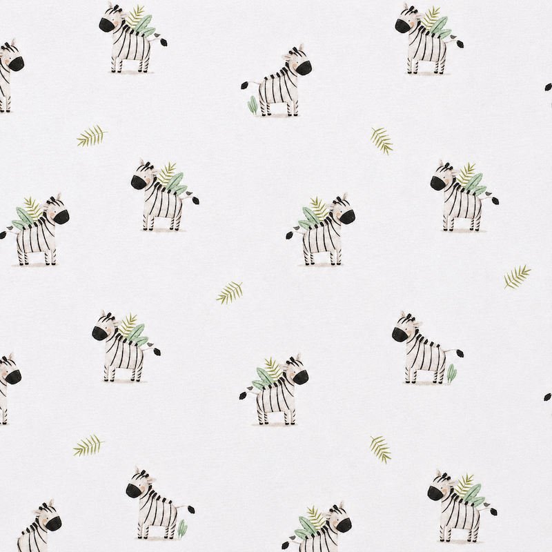 Organic Jersey - Zebra white Organic Jersey - Zebra white