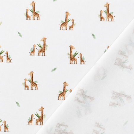 Organic Jersey - Giraffes white