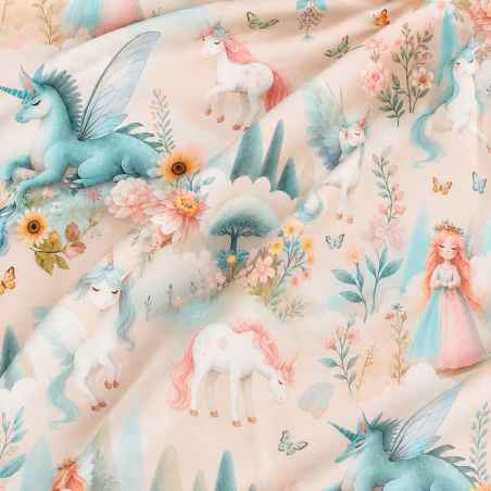 jersey - Licorne numérique rose