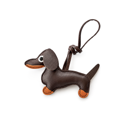 Charms Kunstleder - Dackel braun