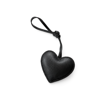 Charms Kunstleder - Herz schwarz