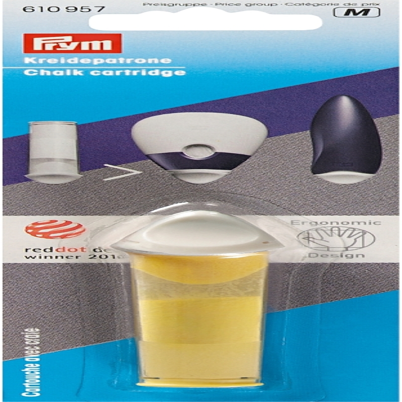 Cartouche de craie de rechange ergonomique jaune Prym Cartouche de craie de rechange ergonomique jaune Prym