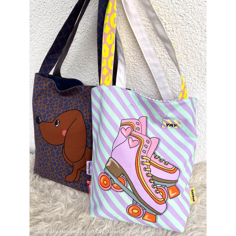 Canvas - Cherry Picking Bag Rollschuhe / Dackel - 100cm Canvas - Cherry Picking Bag Rollschuhe / Dackel - 100cm