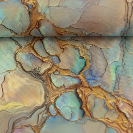 Oxford wasserabweisend - Flowing Bloom Ink opal