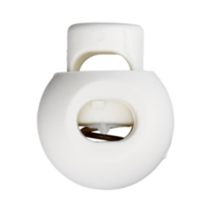 Arrêt de cordon rond 20 mm blanc