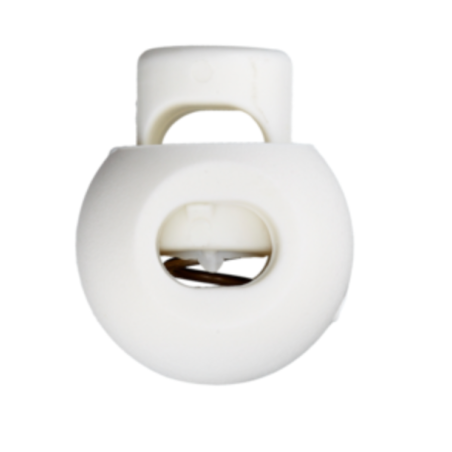 Arrêt de cordon rond 20 mm blanc