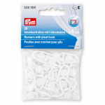 Prym internal rollers with pleat hooks, white