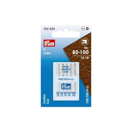 Prym sewing machine needles leather